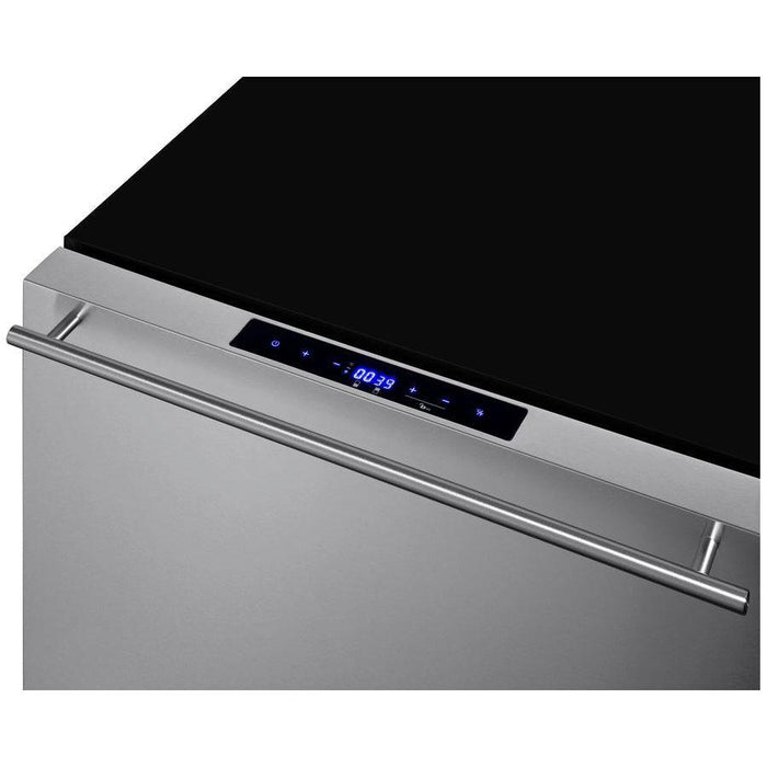 Summit 24 in. Wide Outdoor 2-Drawer Refrigerator-Freezer, ADA Compliant - ADRF244OS