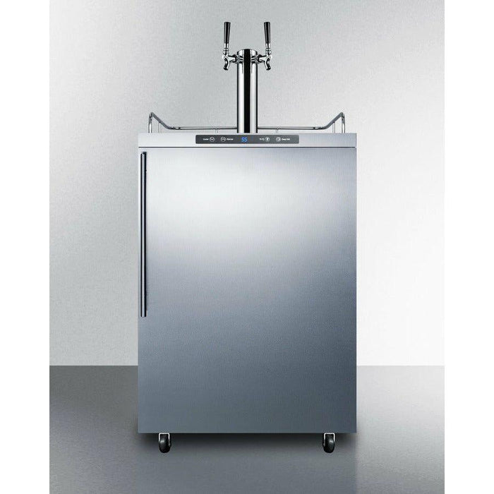 Summit 24 in. Wide Outdoor Kegerator with 5.6 cu. ft. Capacity, Dual Tap System, Digital Thermostat - SBC635MOS7