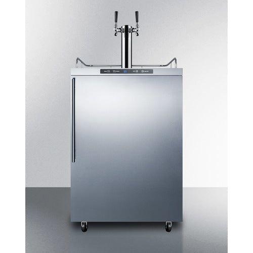 Summit 24 in. Wide Outdoor Kegerator with 5.6 cu. ft. Capacity, Dual Tap System, Digital Thermostat - SBC635MOS7