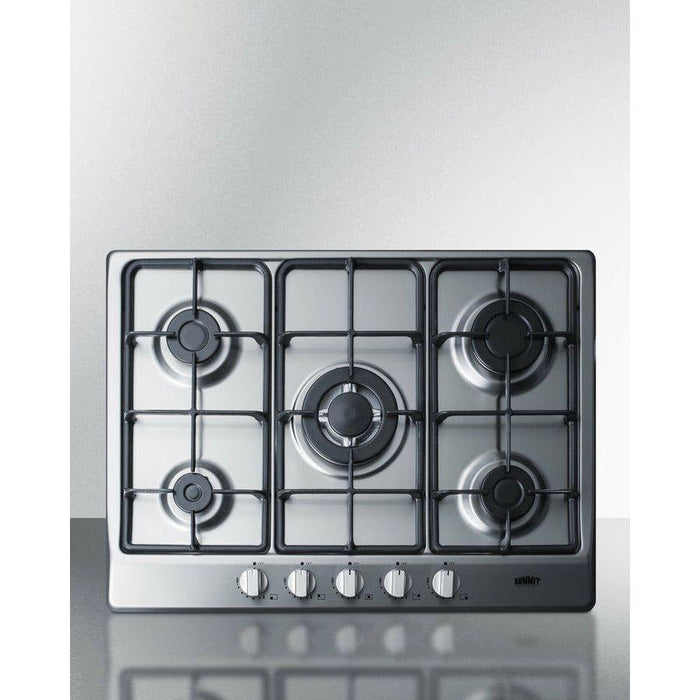 Summit 27 in. Gas Cooktop Built in 5 Sealed Burners - GC527