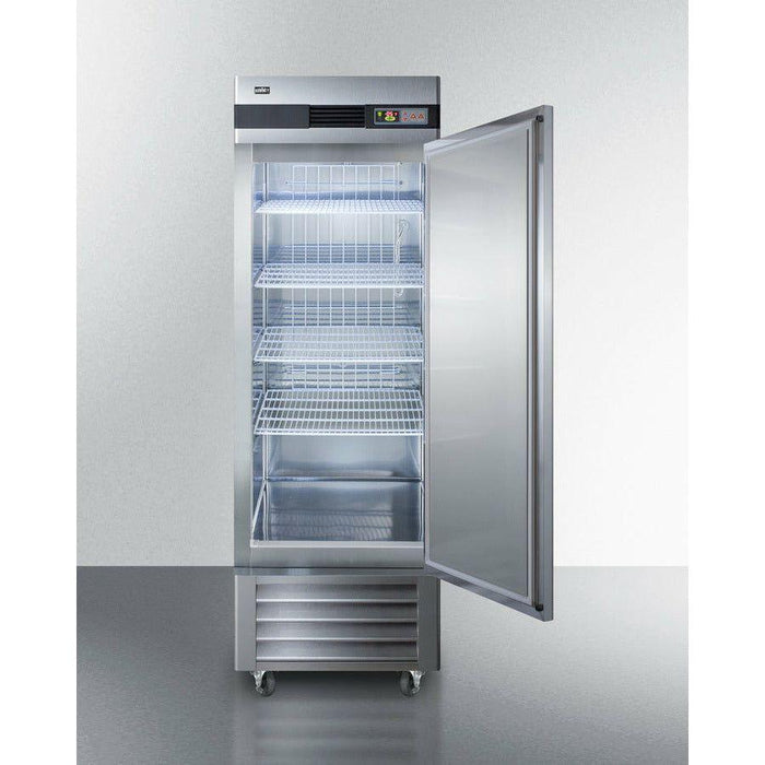 Summit 28 in. Freestanding Commercial Freezer with 23.0 Cu. Ft. Capacity, Self Closing Door, Door Alarm, Temperature Alarm, Lock - SCFF237