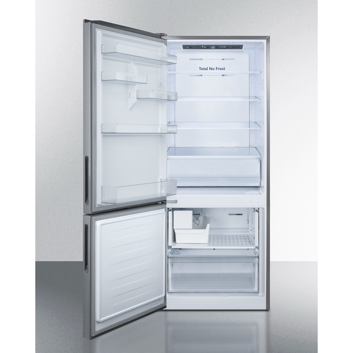 Summit 28 in. Wide Bottom Freezer Refrigerator (Left Hinge Door) - FFBF279SSXIMLHD