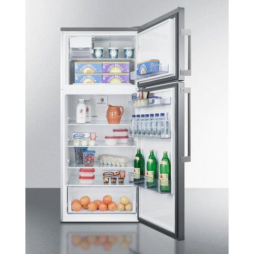 Summit 28 in. Wide Top Mount Refrigerator-Freezer With Icemaker - FF1512SSIM