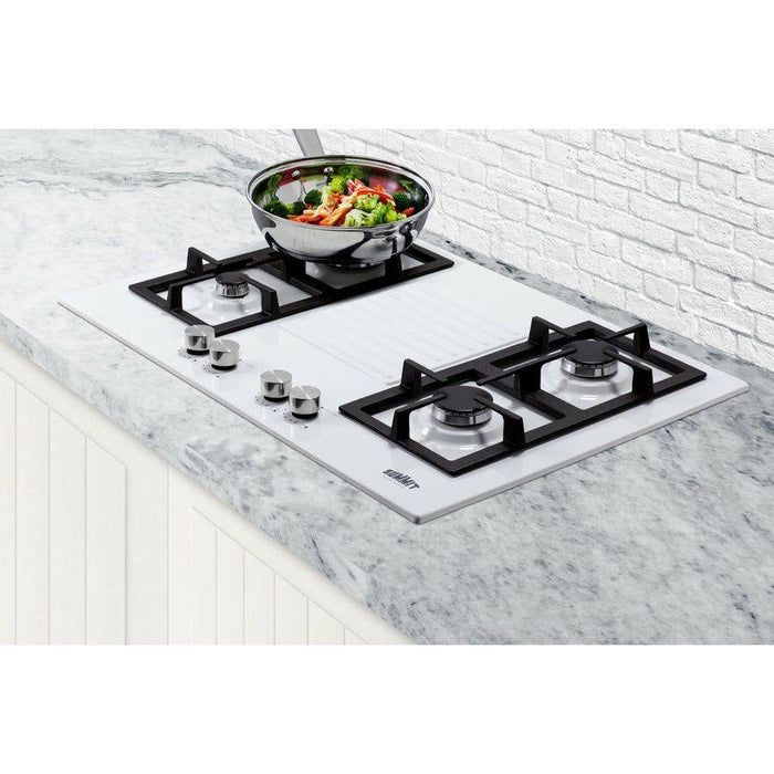 Summit 30 in. White Gas Cooktop - GC43