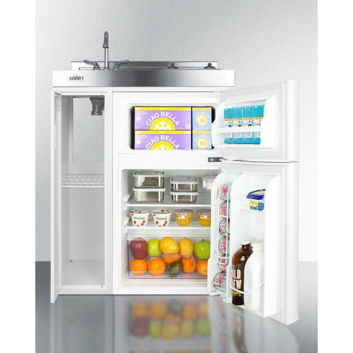 Summit 30 in. Wide All-In-One Kitchenette, Apartment Friendly 2.93 Cubic Feet cu. ft. Mini - C30EL