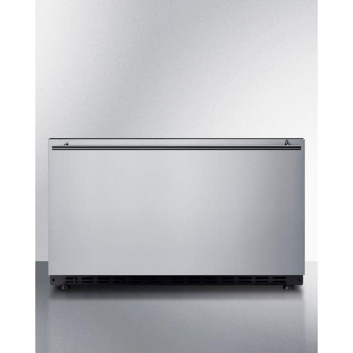 Summit 30" Wide Built-In Outdoor Drawer Refrigerator with 2.5 cu. ft. Capacity, Frost Free Defrost, CFC Free, Outdoor Use Approved, Sabbath Mode - SDR301OS