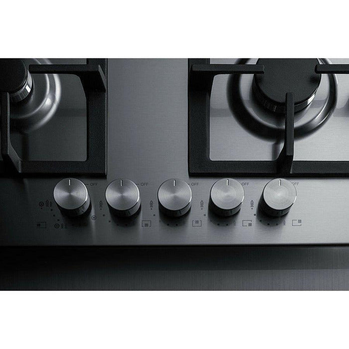 Summit 34 in. Wide 5-Burner Gas Cooktop in Stainless Steel - GCJ536SS