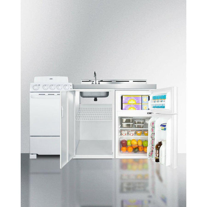 Summit 60 in. Wide All-in-One Kitchenette with Electric Coil Range - ACK60COILW