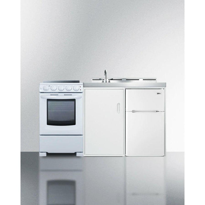 Summit 60 in. Wide All-in-One Kitchenette with Electric Range - ACK60ELSTW