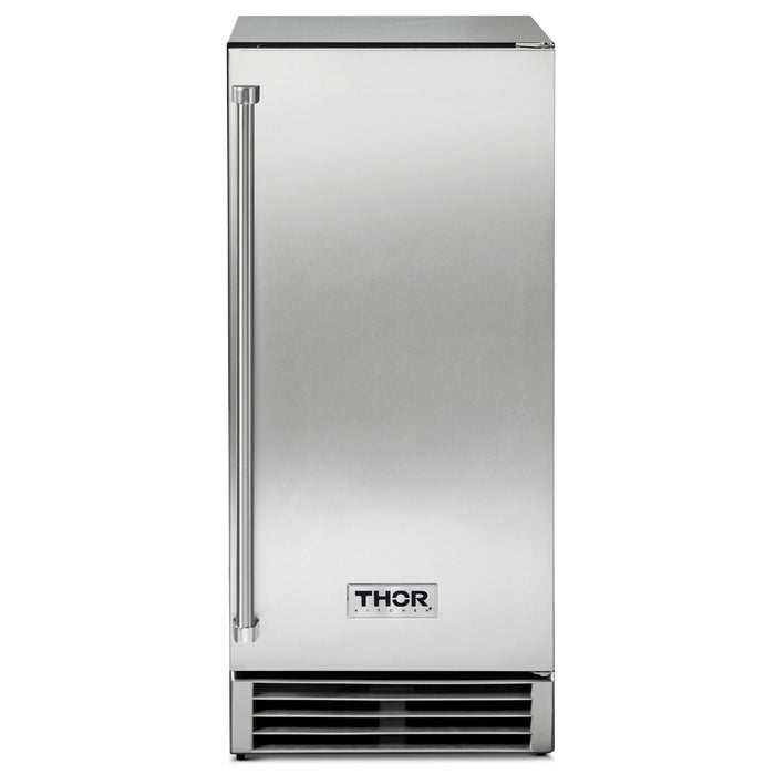 Thor Kitchen 15-Inch Built-In Ice Maker with Built-In Pump in Stainless Steel (TIM1501)