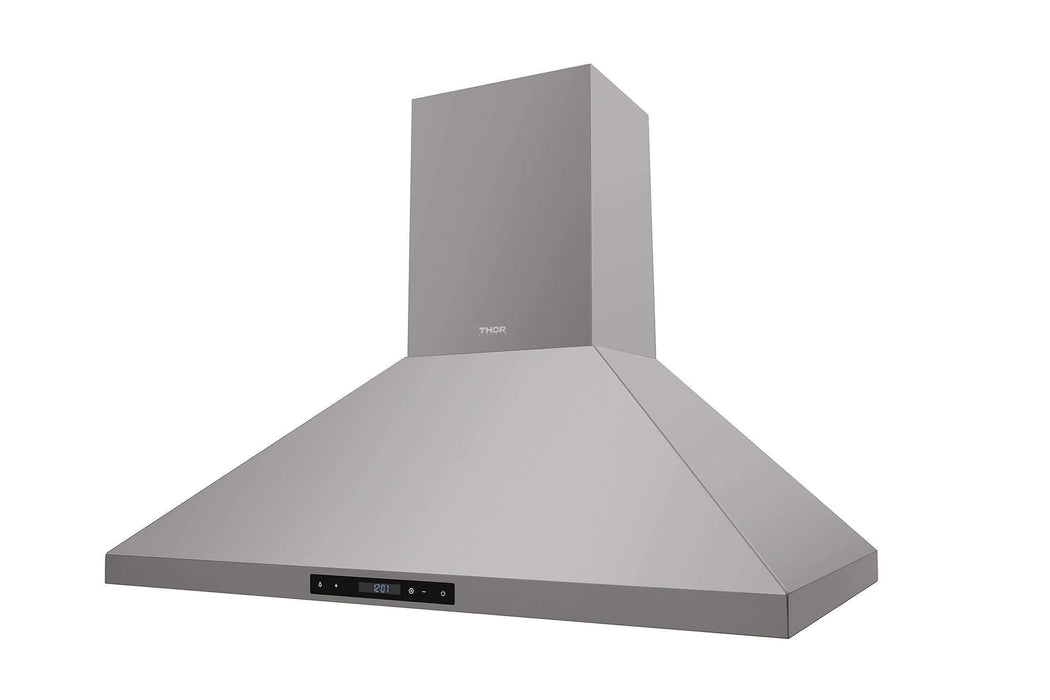 Thor Kitchen 2-Piece Appliance Package - 30-Inch Electric Range and Wall Mounted Range Hood in Stainless Steel