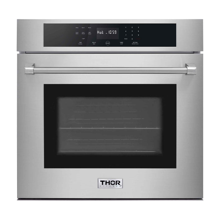 Thor Kitchen 2-Piece Pro Appliance Package - 30-Inch Gas Cooktop & Electric Wall Oven in Stainless Steel