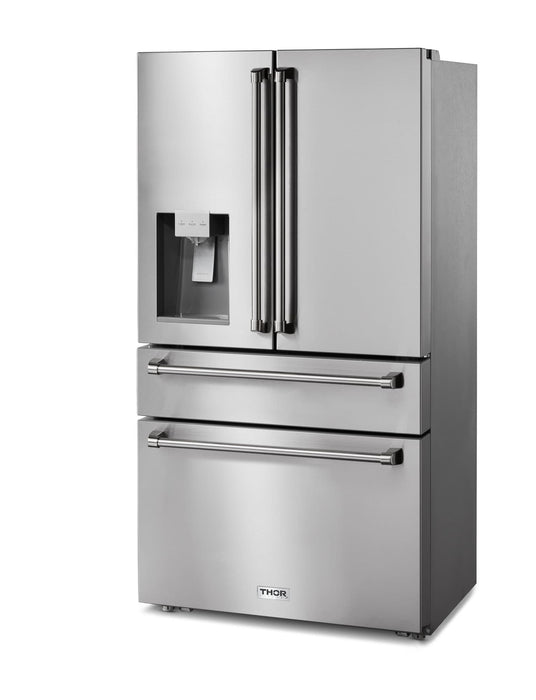 Thor Kitchen A-Series 3-Piece Appliance Package - 30-Inch Electric Range, Refrigerator with Water Dispenser, and Dishwasher in Stainless Steel